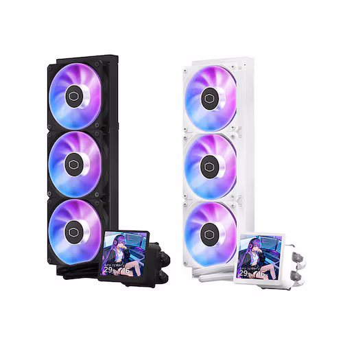 쿨러마스터 MasterLiquid Core LCD 4인치 360 ARGB (화이트) 제품 사진
