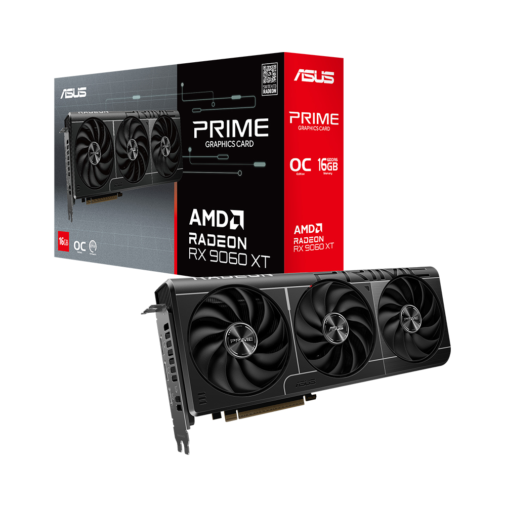 ASUS PRIME 라데온 RX 9060 XT OC D6 16GB 인텍앤컴퍼니 제품 사진