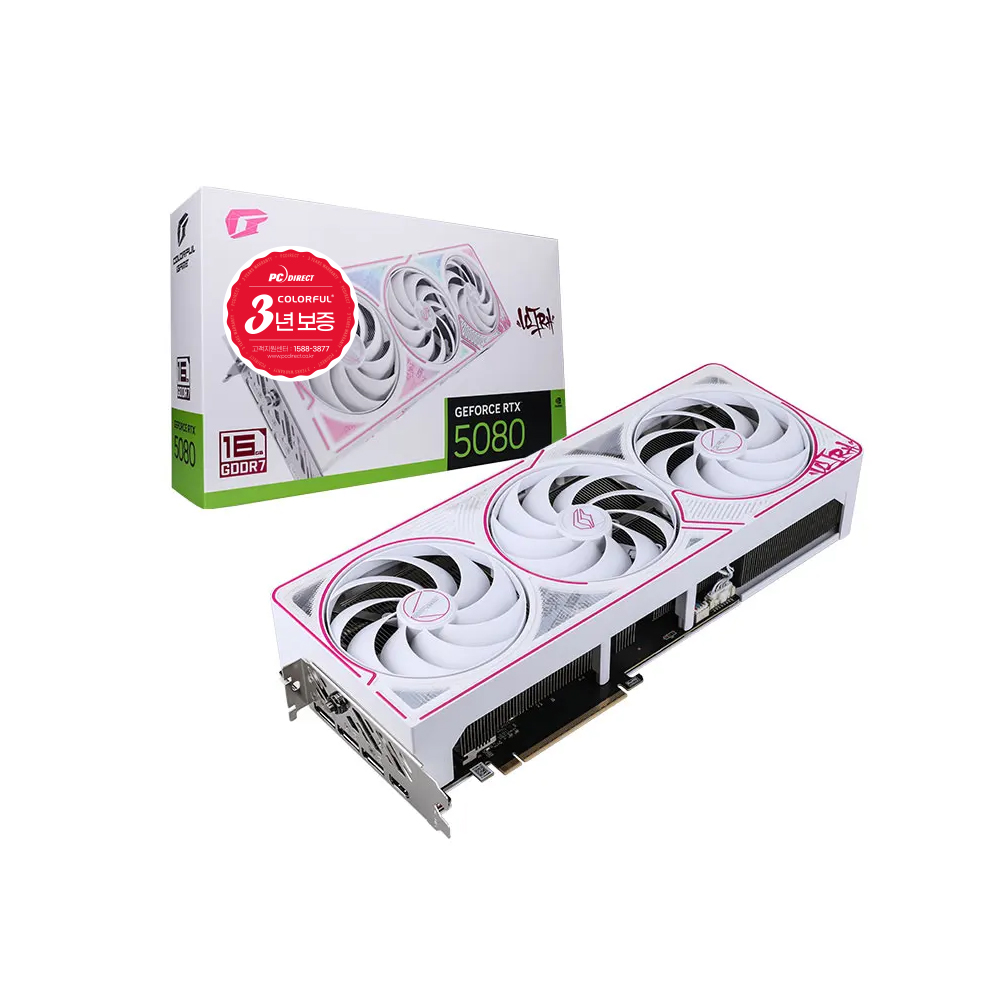 COLORFUL iGame 지포스 RTX 5080 ULTRA OC White D7 16GB 피씨디렉트 제품 사진