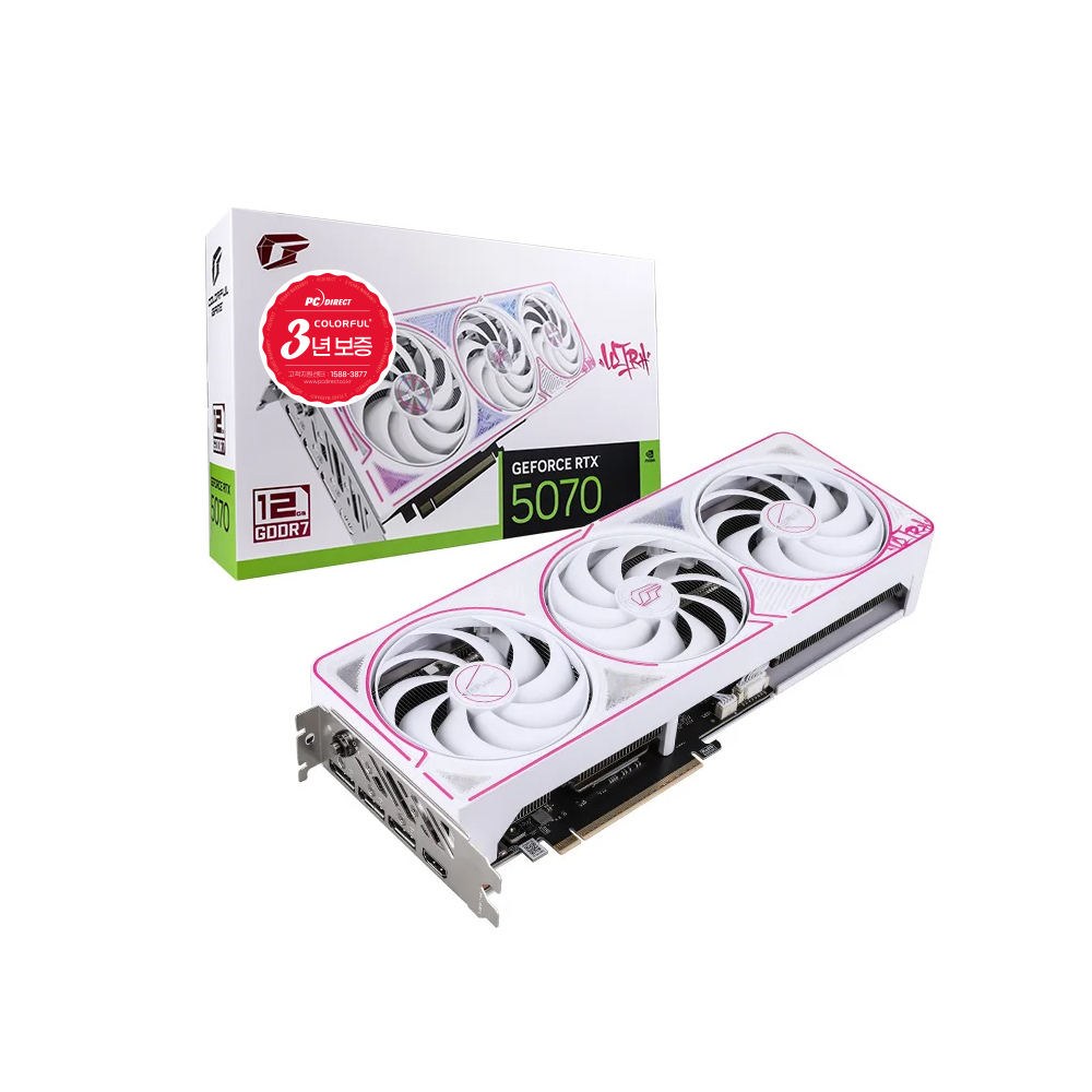 COLORFUL iGame 지포스 RTX 5070 ULTRA OC White D7 12GB 피씨디렉트 제품 사진