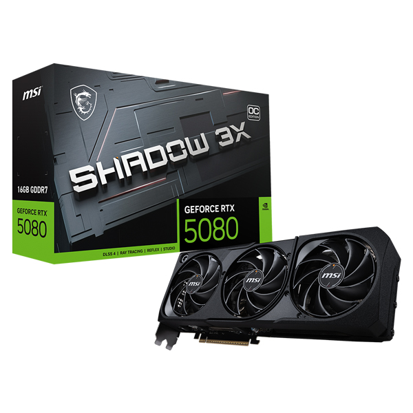 MSI 지포스 RTX 5080 쉐도우 3X OC D7 16GB 제품 사진