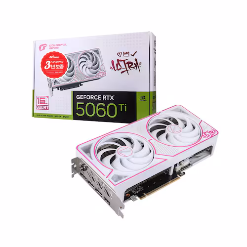 COLORFUL iGame 지포스 RTX 5060 Ti ULTRA DUO OC White D7 16GB 피씨디렉트 제품 사진