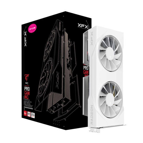 XFX 라데온 RX 9060 XT SWIFT DUAL WHITE OC D6 8GB 제품 사진