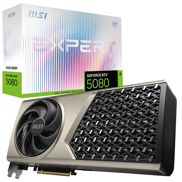 MSI 지포스 RTX 5080 엑스퍼트 OC D7 16GB 플로우프로져2 제품 사진