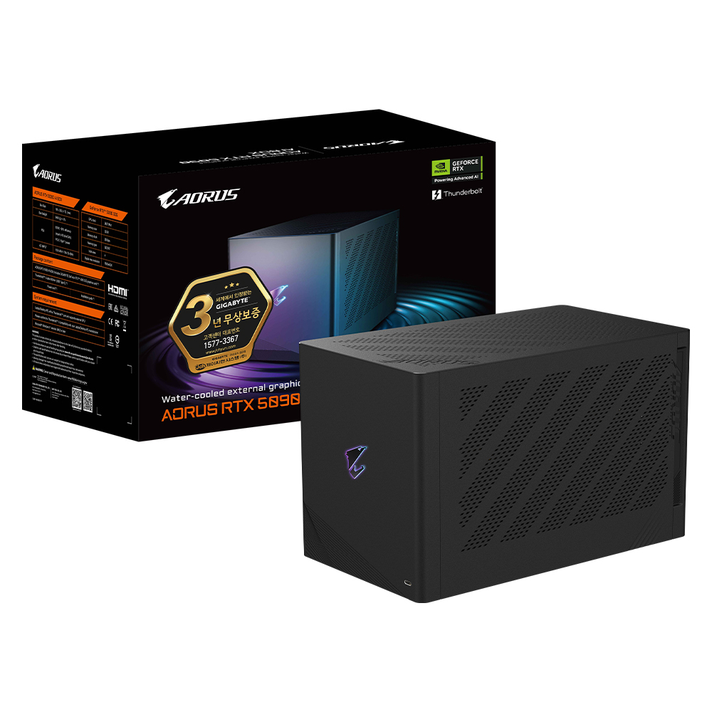 GIGABYTE AORUS 지포스 RTX 5090 AI BOX D7 32GB 제이씨현 제품 사진