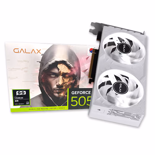 갤럭시 GALAX 지포스 RTX 5050 WHITE OC D6 8GB DUAL HDMI 제품 사진