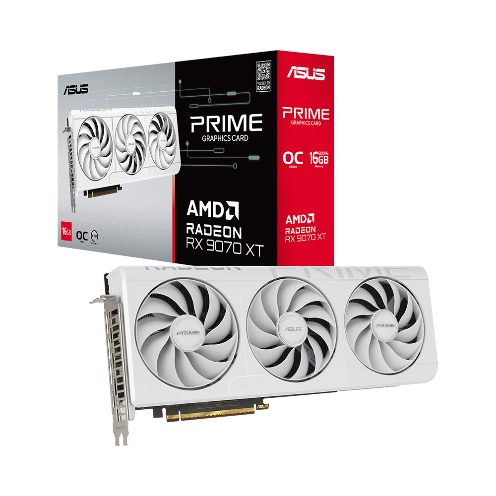 ASUS PRIME 라데온 RX 9070 XT WHITE OC D6 16GB 대원씨티에스 제품 사진