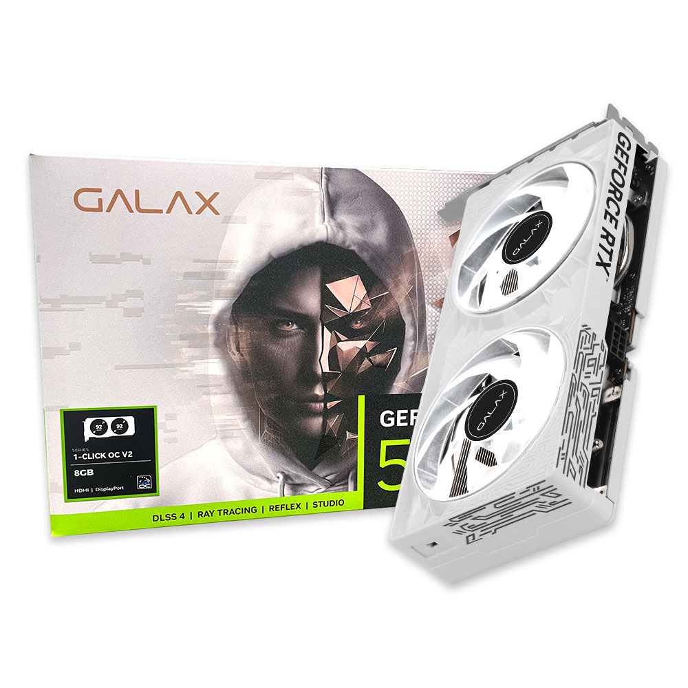 갤럭시 GALAX 지포스 RTX 5060 WHITE OC V2 D7 8GB 제품 사진