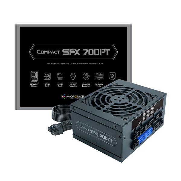 마이크로닉스 Compact SFX 700W 80PLUS플래티넘 풀모듈러 ATX 3.1 제품 사진