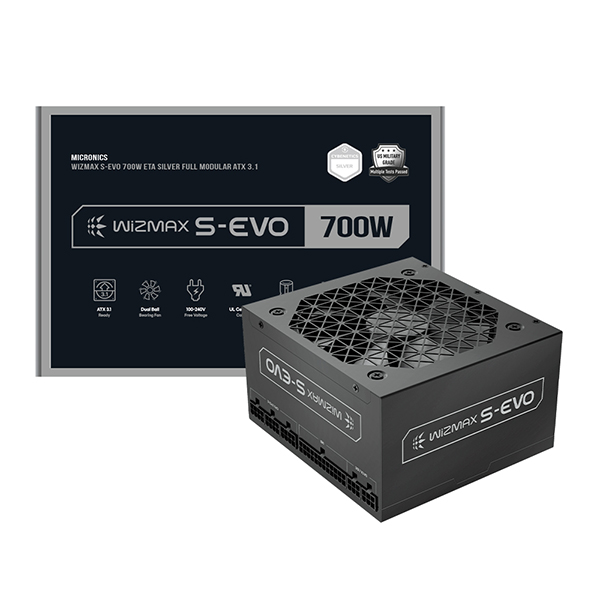 마이크로닉스 WIZMAX S-EVO 700W ETA실버 풀모듈러 ATX 3.1 제품 사진