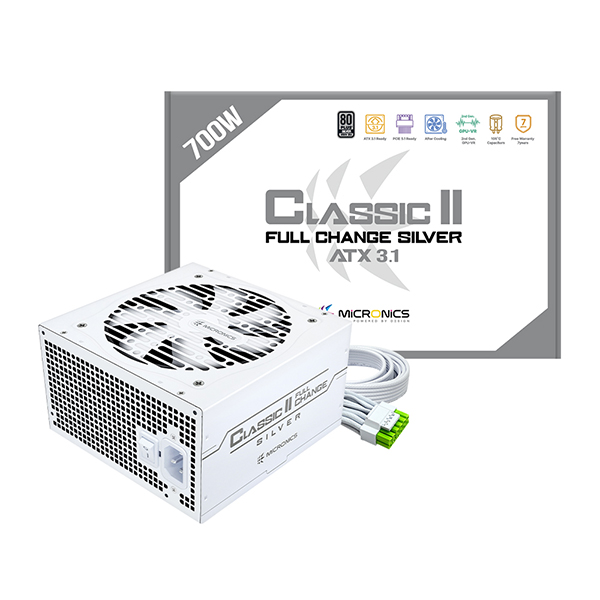 마이크로닉스 Classic II 풀체인지 700W 80PLUS실버 ATX3.1 화이트 제품 사진