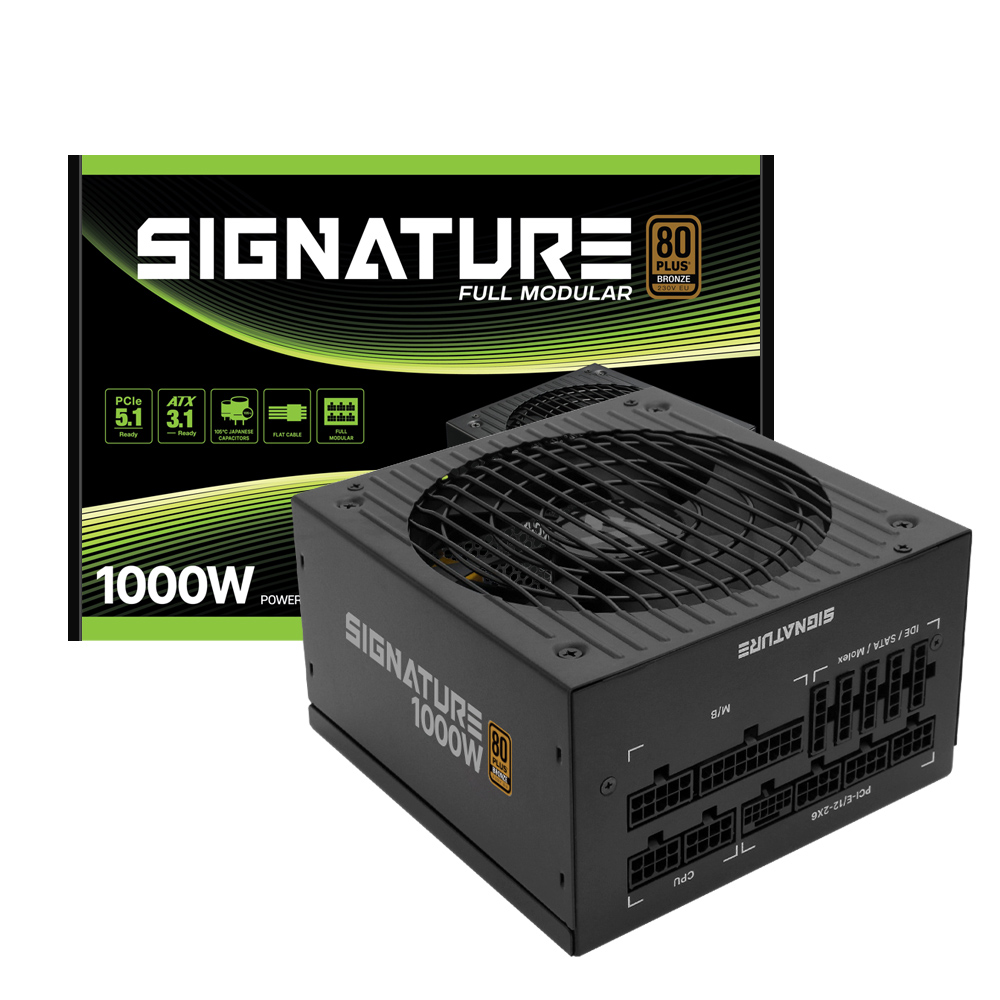 AONE 시그니처 1000W 80PLUS브론즈 풀모듈러 ATX3.1 제품 사진
