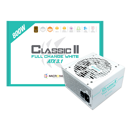 마이크로닉스 Classic II 풀체인지 800W 80PLUS브론즈 ATX3.1 화이트 제품 사진