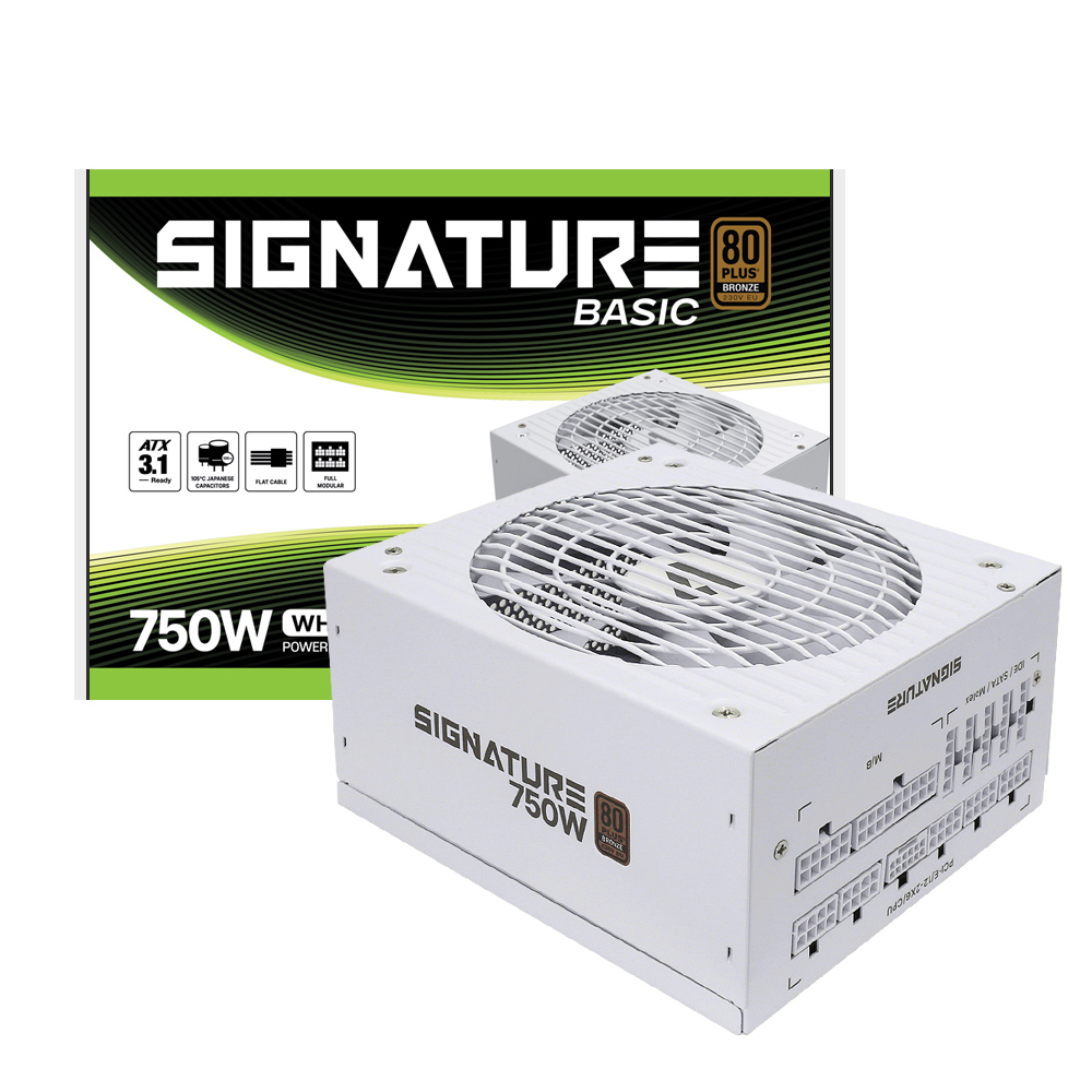 AONE 시그니처 750W 80PLUS브론즈 풀모듈러 베이직 ATX3.1 화이트 제품 사진