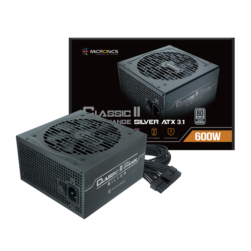 마이크로닉스 Classic II 풀체인지 600W 80PLUS실버 ATX3.1 제품 사진
