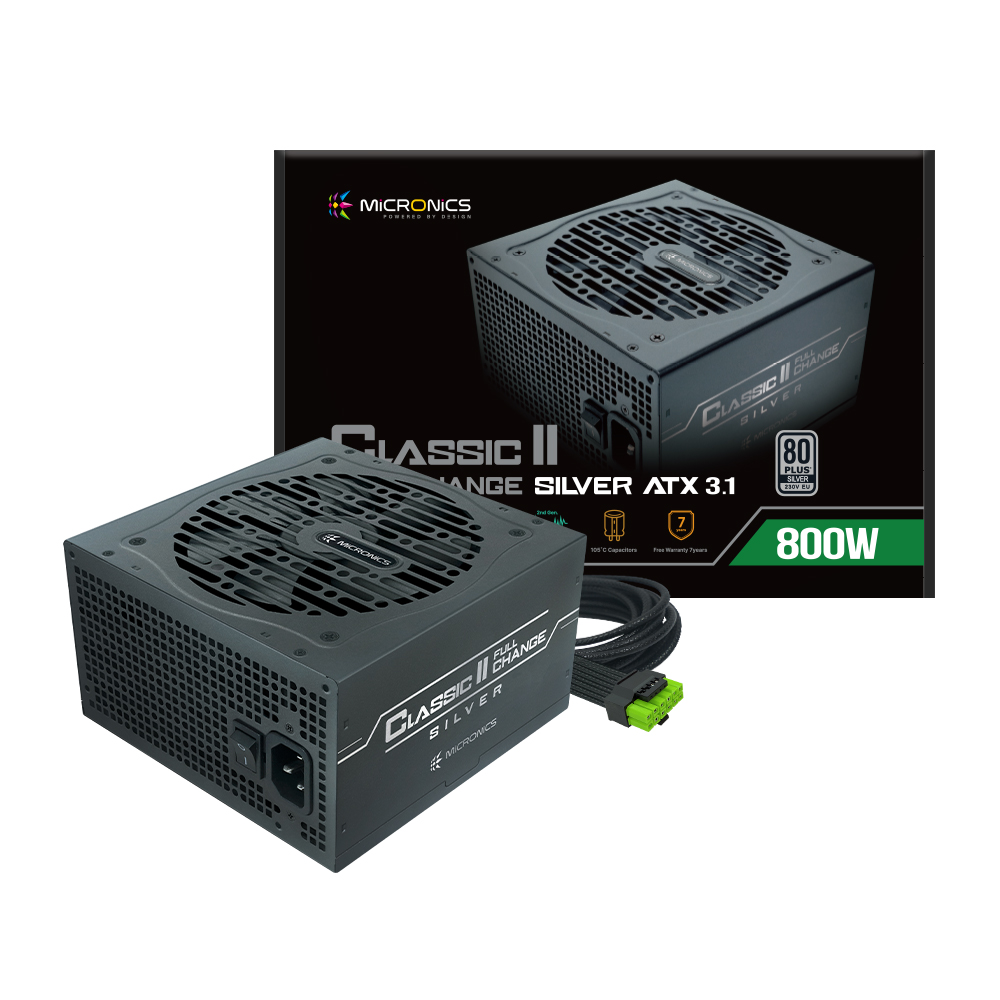 마이크로닉스 Classic II 풀체인지 800W 80PLUS실버 ATX3.1 제품 사진