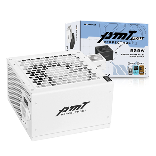 darkFlash 퍼펙트모스트 800W 80PLUS브론즈 ATX3.1 화이트 제품 사진
