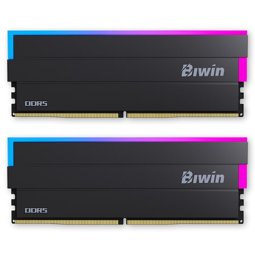 BIWIN DDR5 -6000 CL28 DW100 RGB 블랙 패키지 제품 사진