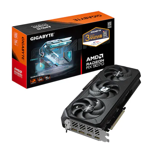 GIGABYTE 라데온 RX 9070 GAMING OC D6 16GB 피씨디렉트 제품 사진