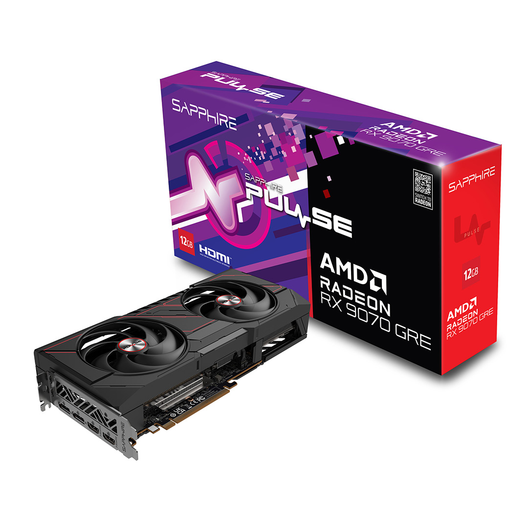 SAPPHIRE 라데온 RX 9070 GRE PULSE OC D6 12GB 제품 사진