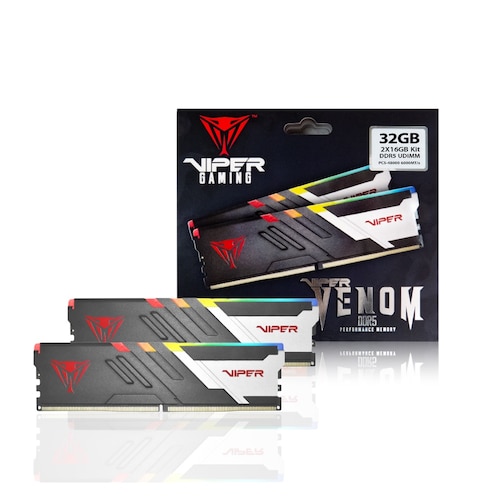 PATRIOT DDR5-6000 CL30 VIPER VENOM RGB 패키지 32GB (16GB×2) 제품 사진